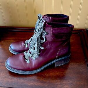 Sam Edelman Burgandy Booties, Size 8 Excellent Condition